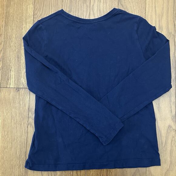 Polo Ralph Lauren Polo Bear Long Sleeve T Shirt Girls Size Small 7 Blue Preppy - Picture 5 of 6